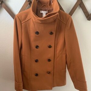 H&M Women's Double-Breasted Brown Pea Coat
